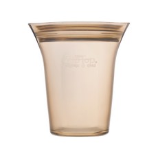 ZIPTOP 矽膠環保夾鏈杯袋 灰色, 小(S), 1個, 1入