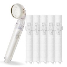 듀벨 샤워애 300화이트+ 리필필터 5개, 1개, 무향