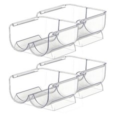 小麥購物 保溫瓶收納架 雙格 300g, 透明色, 4個