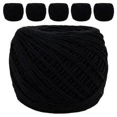 타조 구정뜨개실 순면 40수, 139 블랙, 6개