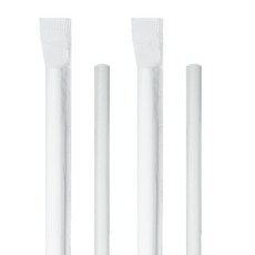 NAPKIN KOREA 獨立包裝紙吸管 21公分 白色, 1組, 500支