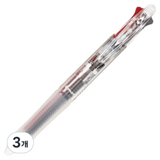 파이롯트 아크로볼 잉크 4색 볼펜 0.7mm, 투명, 3개