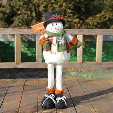 聖誕風格長腿玩偶, 1個, 雪人