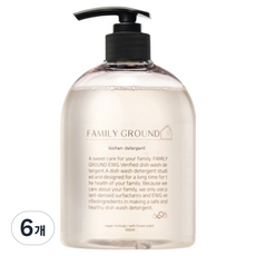 패밀리그라운드 젖병세정제 앤 주방세제 1종 맨손설거지, 6개, 500ml
