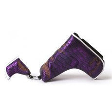 COLLYS GOLF 鱷魚紋 03 一字型推桿頭套, 紫色, 1個