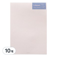 페이퍼리안 니어앤디어 노트패드 A5, 모눈 핑크, 10개, 60매