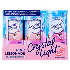 Crystal Light 粉紅檸檬風味沖泡飲隨身包, 13.7g, 6條, 3罐