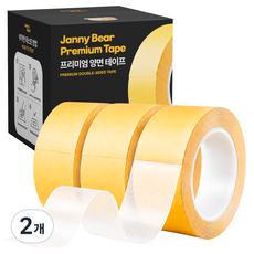 Janny BEAR 無痕超強力透明多用途黏著雙面膠帶 30mm x 5m 3入, 2個