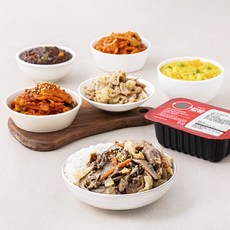 모두의 집밥 싱글 덮밥요리 6종 김치제육볶음 + 닭가슴살짜장 + 닭가슴살카레 + 돼지불고기 + 소불고기덮밥소스 + 오징어덮밥소스, 1.28kg, 1세트