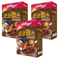 켈로그 코코팝스 시리얼, 460g, 3개