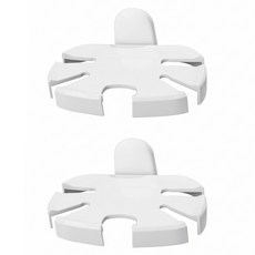 Cassido 卡司多 靜電貼微笑牙膏牙刷架 白色, 2個