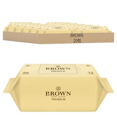 BROWN 低敏嬰兒濕紙巾 黃色款 補充包, 428g, 72張, 20包