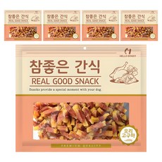 헬로도기 강아지 참좋은 건조간식, 오리고구마, 400g, 5개