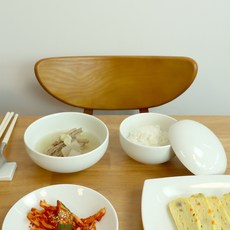 KwangJuYo 白瓷餐具3件組, 單色, 飯碗+蓋子+湯碗
