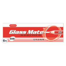 地球化學 Glass Mate 紅色色鉛筆 12入, 1色, 6個