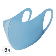 예꼬맘 실크 마스크 소형, 1개입, 6개, 스카이블루
