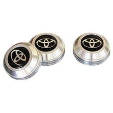 Tracing 鋁製標誌車牌螺絲 3入, 1套, 豐田 + 鍍鉻銀