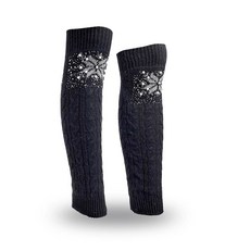 Goun Golf 雪花羊毛高爾夫暖腿套 2件組, 黑色, 1個