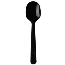 SW 塑膠冰淇淋湯匙 M號 黑色, 200件, 1個