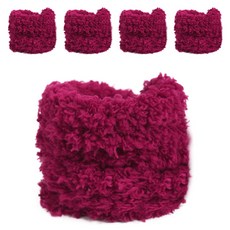 Allode 毛絨毛根 手工藝用鐵絲 1m, 36 酒紅色, 5個