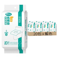 WHIKON 拋棄式馬桶坐墊紙 10張x20包 藍色, S, 20包