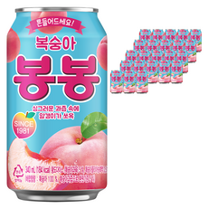 해태htb 복숭아 봉봉, 340ml, 24개