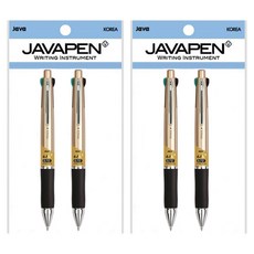 JAVAPEN Jet4+1M 多功能筆 0.7mm, 金屬金, 4個