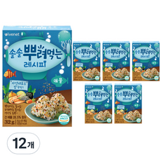 韓國 ivenet 營養拌飯紫菜芝麻碎粒 8條入, 32g, 12盒, 海鮮口味