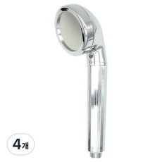 코텍스 강력수압 웰빙맥반석 샤워헤드, 4개, 실버