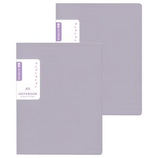 PENROTE 筆樂 柔色 20孔活頁筆記本 E0437 A5, 紫色, 2本