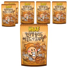 바프 카라멜 솔티드 아몬드 앤 프레첼, 190g, 6개