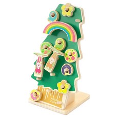 WOODY PUDDY 套圈圈樹 1.5歲以上 木質玩具, 1盒