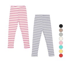 레인보우키즈 아동용 스타일 단가라 골지 레깅스 2종 세트