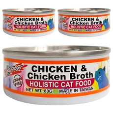 PURRFACT 波菲特 貓用主食罐 80g 台灣製造, 雞肉 + 蔓越莓, 3罐