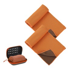 GBB 便攜式簡易毛巾 運動運動毛巾, 橘色, 2個