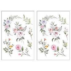 Babbling Blossom 紋身貼紙, 2個