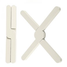 타이탄 TPR 프리미엄 접이식 냄비받침, 아이보리, 2개