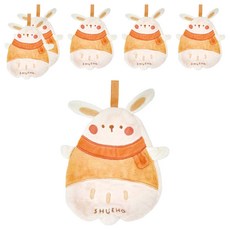 SHUEHO 樹可 小動物珊瑚絨擦手巾 小兔兔, 高克重柔軟細膩, 複合內裏設計, 6條