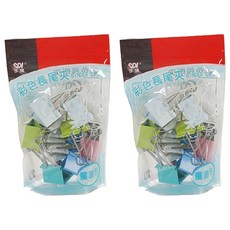 SDI 手牌 彩色長尾夾量販包 0243VP, 41mm, 2包, 12支