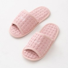 BASE ALPHA ESSENTIALS 字母棉質室內拖鞋, 粉色, 1雙