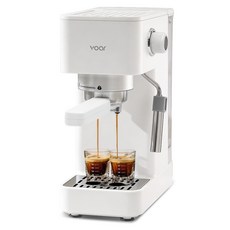 voar Mono 半自動咖啡機 20bar 義式濃縮拿鐵家用咖啡館, 白色, VCMK-003WH