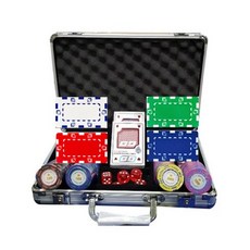 Fun Gamble Monte Carlo Casino 籌碼套裝 撲克籌碼 200p + Hold'em GG Card 2p + Square Chips 隨機送 4p + 硬盒, 混色