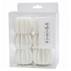 matbeolilife 衣物防皺防纏繞矽膠洗衣球, 6個, 白色