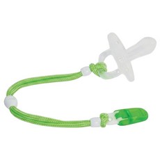 akachan honpo 阿卡將本舖 彩色夾式奶嘴帶, 綠色, 1個