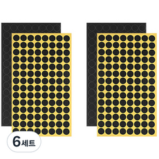 블루마토 스티커1 원 검정 70p, 6세트