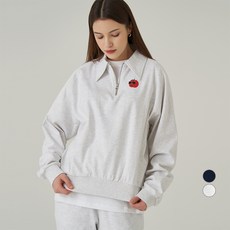 Elle Girl 그래픽 하프집 스웻셔츠 APPLE