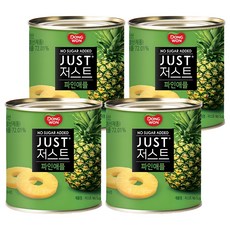 동원 저스트 노슈가 파인애플 통조림, 425g, 4개