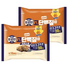 롯데웰푸드 이지프로틴 크리스피 미니 고단백질바, 160g, 2개