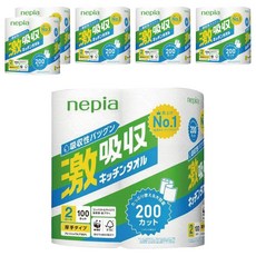 nepia 王子 2層加厚廚房紙巾100張 激吸系列 廚房清潔必備 原生紙漿製造, 2捲, 6袋