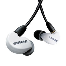 SHURE 舒爾 耳道式耳機 AONIC215 UNI, 白色, SE215DYWH + UNI-A